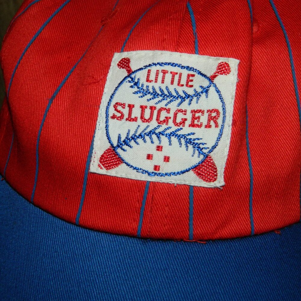 Vintage Little Slugger Pinstripe Baseball Cap Hat RARE (C-17)
